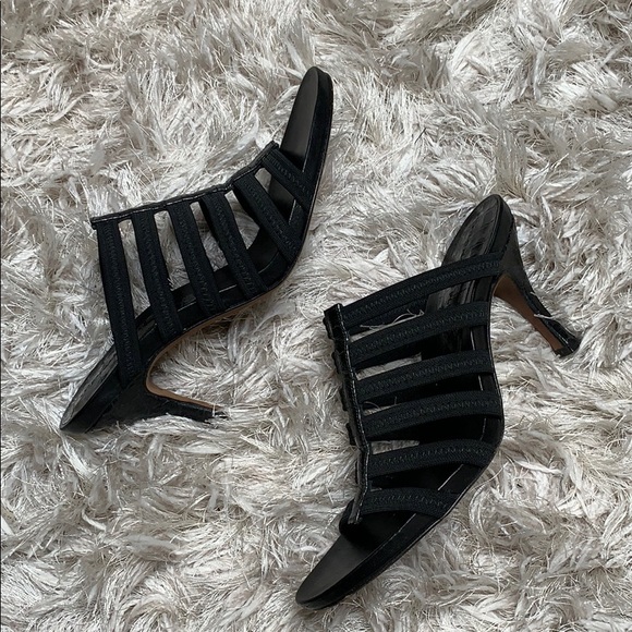 Donald J. Pliner Shoes - DONALD PLINER Abya black elastic strap heel sandal